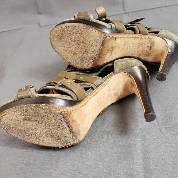 Strappy Michael Kors Peep Toe Heels - Picture 5 of 6